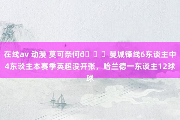 在线av 动漫 莫可奈何😖曼城锋线6东谈主中4东谈主本赛季英超没开张，哈兰德一东谈主12球