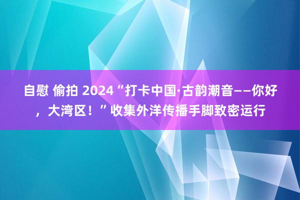自慰 偷拍 2024“打卡中国·古韵潮音——你好，大湾区！”收集外洋传播手脚致密运行