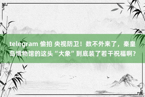 telegram 偷拍 央视防卫！数不外来了，秦皇岛博物馆的这头“大象”到底装了若干祝福啊？