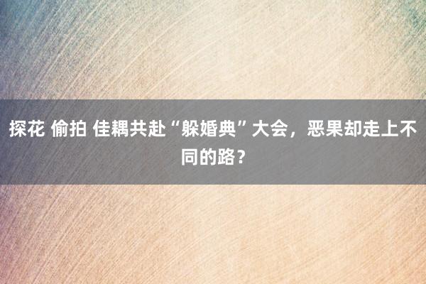 探花 偷拍 佳耦共赴“躲婚典”大会，恶果却走上不同的路？