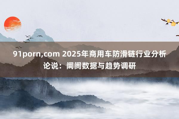 91porn，com 2025年商用车防滑链行业分析论说：阛阓数据与趋势调研