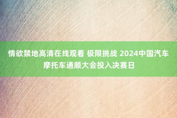 情欲禁地高清在线观看 极限挑战 2024中国汽车摩托车通顺大会投入决赛日