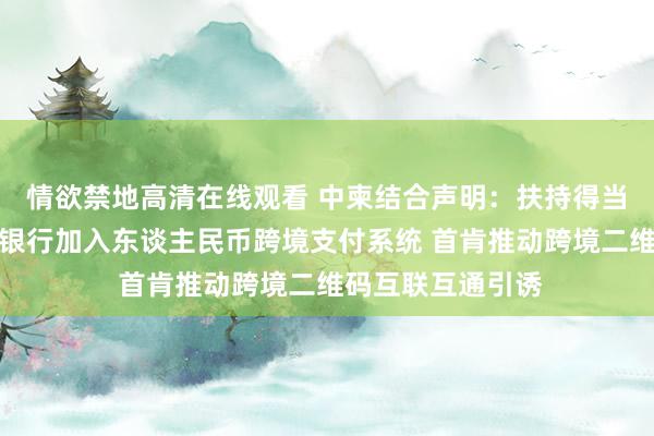 情欲禁地高清在线观看 中柬结合声明：扶持得当要求的柬方生意银行加入东谈主民币跨境支付系统 首肯推动跨境二维码互联互通引诱